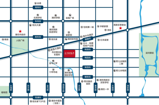 潍坊高创水岸蓝湾_区位图_1