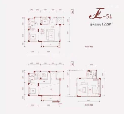 金地艺境3室2厅3卫-122m²-2