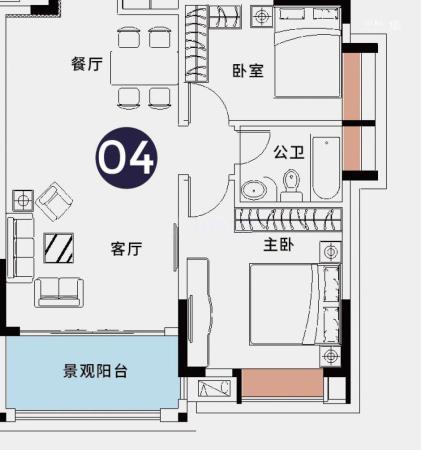如愿居2室2厅1卫-82m²-1