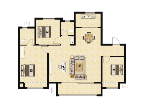 中梁云山和院3室2厅2卫-131m²-3