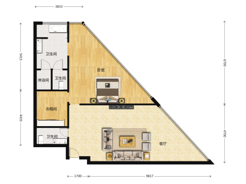 未来中心3室1厅2卫-145m²-2