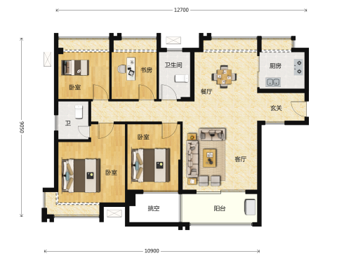 远南曦湾邸4室2厅2卫-115m²-3