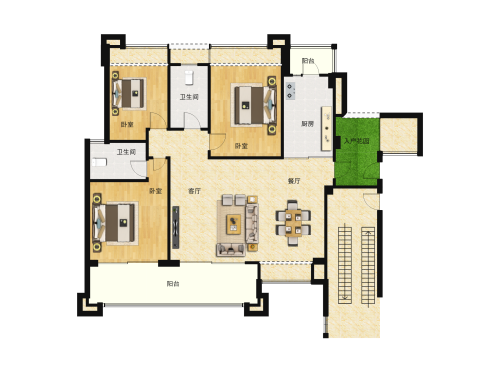 南洲潮汇湾3室2厅2卫-120m²-12