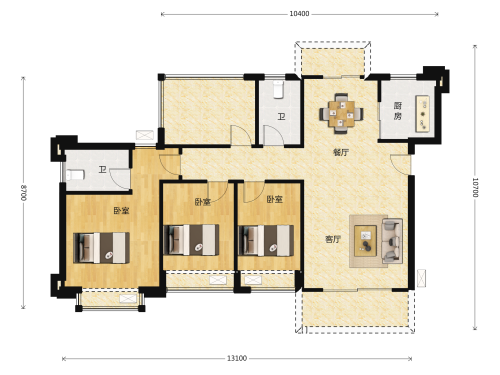 合强熹时代3室2厅2卫-120m²-3