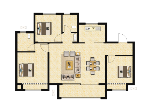 中梁云山和院3室2厅2卫-120m²-2