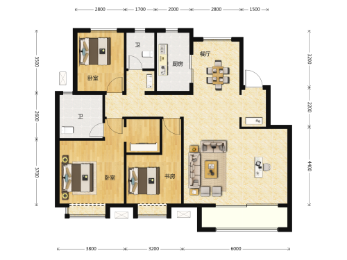远洋未来城3室2厅2卫-138m²-6
