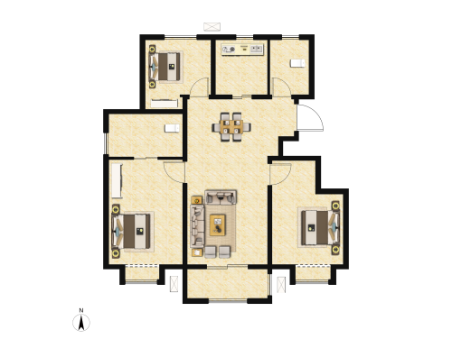新城樾风华3室2厅2卫-105m²-8