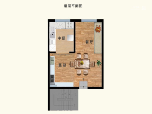 滨河江山墅联排户型错层-5室3厅4卫2厨建筑面积368.00平米