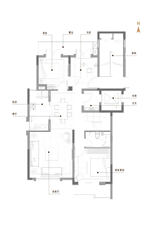 绿地海珀风华183平5室2厅3卫四层-183平5室2厅3卫四层-5室2厅3卫1厨建筑面积183.00平米