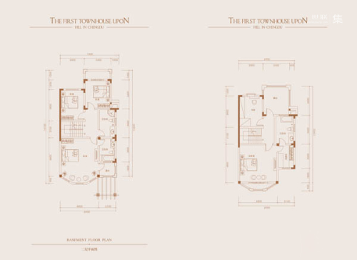 山顶上一期联排别墅d户型二层及三层-5室3厅5卫1厨建筑面积314.00平米