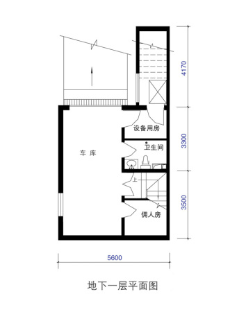 世佳别墅联排A1户型地下一层户型-4室3厅4卫1厨建筑面积342.00平米