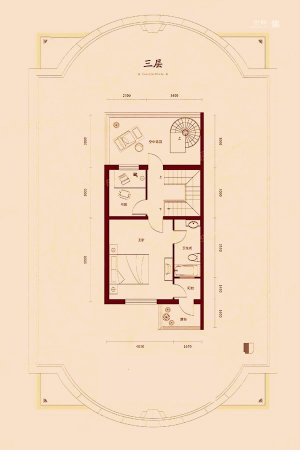 奥冠水悦龙庭1-3-5室3厅4卫1厨建筑面积191.00平米