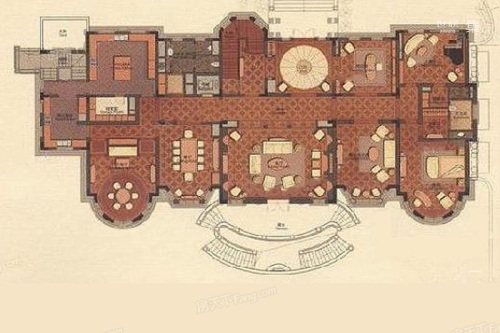 君庭800平二层-4室2厅4卫1厨建筑面积800.00平米