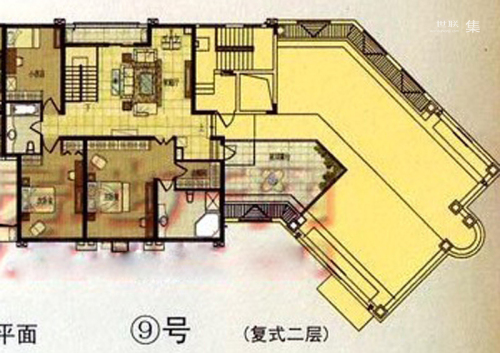 汇贤阁别墅复式户型10号-复式户型10号-5室3厅3卫1厨建筑面积314.78平米