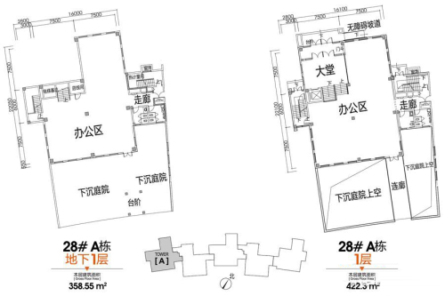 科瀛智创谷28#A栋负一层、一层户型-1室0厅0卫0厨建筑面积2588.06平米