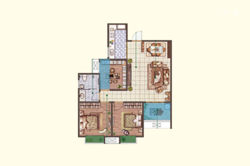 白桦林·家愿1、2、4、5号楼C户型-3室2厅0卫1厨建筑面积93.00平米