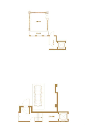首开缇香墅一层及地下一层平面图-5室2厅3卫1厨建筑面积171.00平米