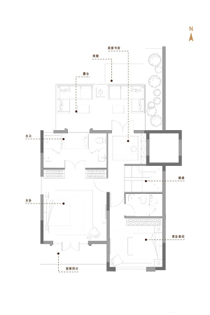 绿地海珀风华183平5室2厅3卫五层-5室2厅3卫1厨建筑面积185.00平米