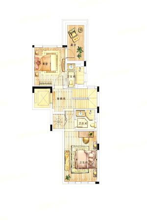 世茂佘山里地上2层-4室2厅5卫1厨建筑面积247.00平米
