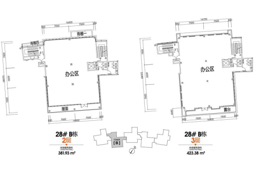 科瀛智创谷28#B栋二层、三层户型-1室0厅0卫0厨建筑面积2963.84平米