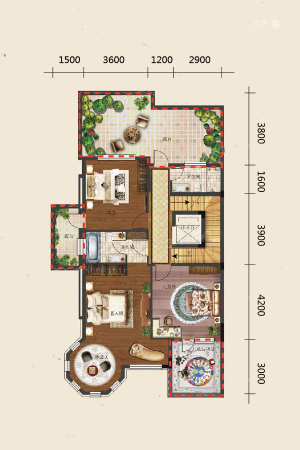 润景朗琴湾联排别墅地上2层-3室0厅2卫0厨建筑面积130.18平米