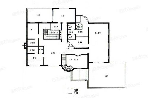 乔爱庄园托斯卡纳式别墅二层-5室3厅5卫1厨建筑面积616.10平米