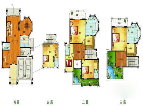 聚豪园B户型-5室3厅5卫1厨建筑面积504.49平米