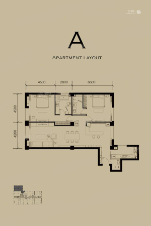 铜雀A户型-2室3厅3卫1厨建筑面积183.00平米