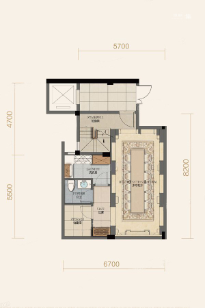 绿城桃源小镇D2下叠地下空间-4室3厅4卫1厨建筑面积125.00平米