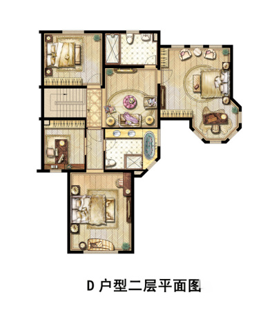 祥和王宫D户型二层-6室3厅3卫1厨建筑面积590.00平米