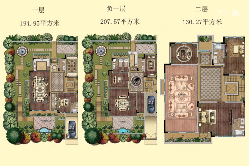 通宇林语山墅项目D2户型图-8室4厅6卫2厨建筑面积532.79平米