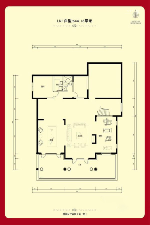 首开璞瑅墅LN1户型休闲层负一层户型-6室4厅5卫1厨建筑面积644.16平米