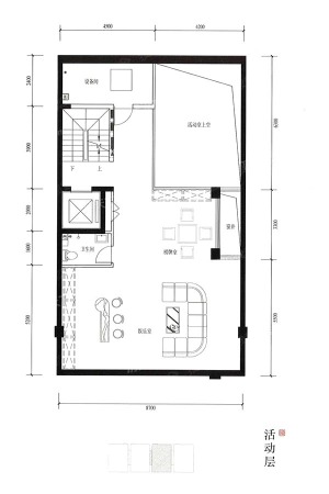 优山美地D区活动层-6室7厅5卫1厨建筑面积495.00平米