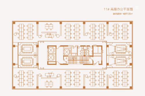 华泰中心户型-11#高层平面图-1室0厅0卫0厨建筑面积1077.72平米