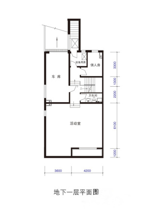 世佳别墅联排C3户型地下一层户型-联排C3户型地下一层户型-4室3厅4卫1厨建筑面积342.00平米