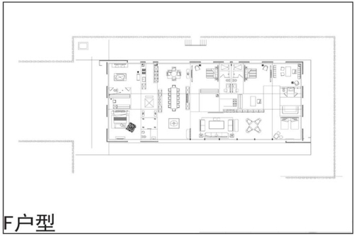 融创南京桃花源项目一期标准层F户型-一期标准层F户型-3室2厅2卫1厨建筑面积400.00平米