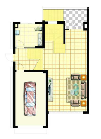 花源湾C户型一层-5室4厅3卫1厨建筑面积221.00平米
