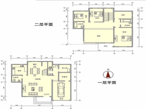 清凉盛景独栋别墅H户型-3室3厅3卫1厨建筑面积299.83平米
