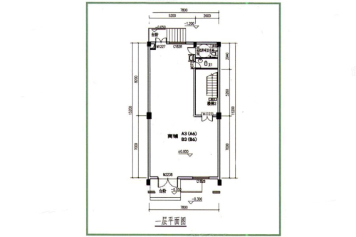 未央巷A3A6B3B6户型一层平面图-4室0厅1卫0厨建筑面积488.12平米