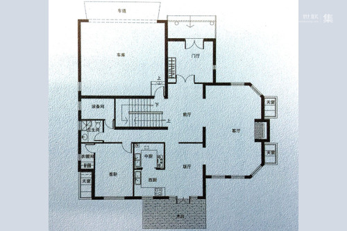 富力十二境2A户型-1室4厅1卫2厨建筑面积499.00平米