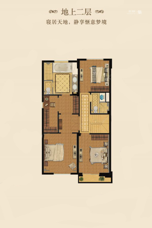 葛洲坝绿城玉兰花园D-1下跃边套地上二层-5室4厅4卫1厨建筑面积220.00平米
