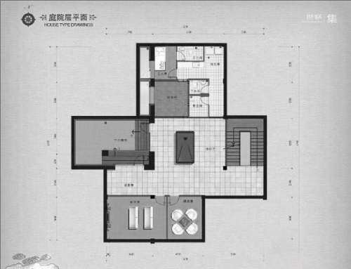 泰禾·中国院子C户型庭院平面图-6室3厅7卫1厨建筑面积632.93平米