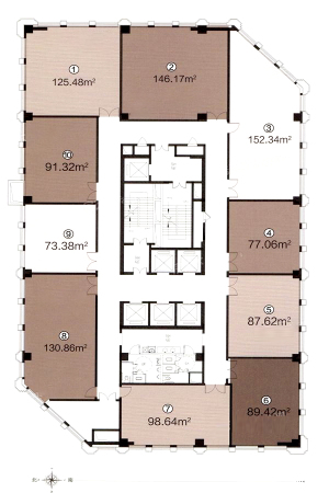 同祥商务楼层平面图-10室0厅0卫0厨建筑面积1100.00平米