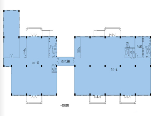福中智慧城三期14号楼标准层平面图-3室1厅1卫0厨建筑面积2884.00平米