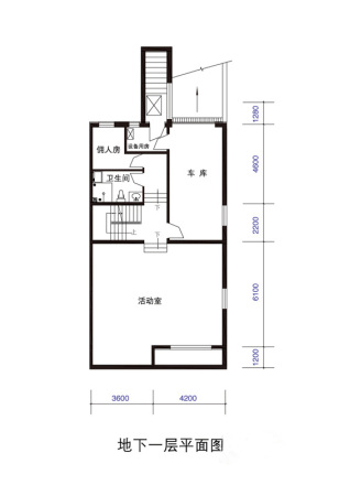 世佳别墅联排C1户型地下一层户型-5室3厅4卫1厨建筑面积342.00平米