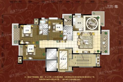 滨江一号C户型-3室2厅2卫1厨建筑面积138.00平米