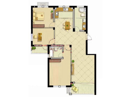 上海紫园二期b1户型-b1户型-5室3厅5卫1厨建筑面积420.00平米
