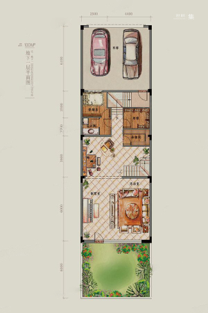 亚泰山语湖地下一层100㎡-5室2厅4卫1厨建筑面积363.00平米