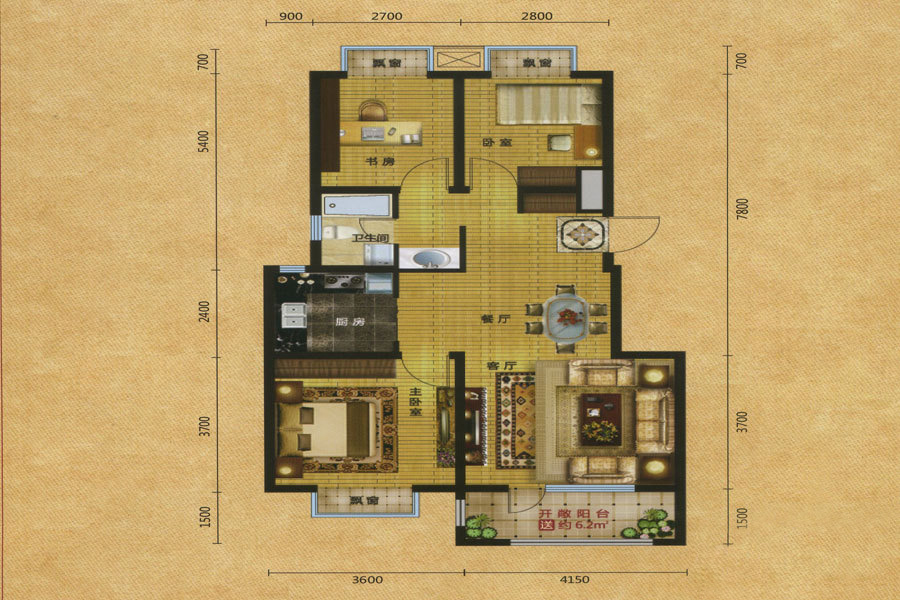 格林喜鹊花园_效果图_主图_1