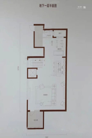 保利首开·天誉E1地下一层-5室2厅3卫1厨建筑面积350.00平米